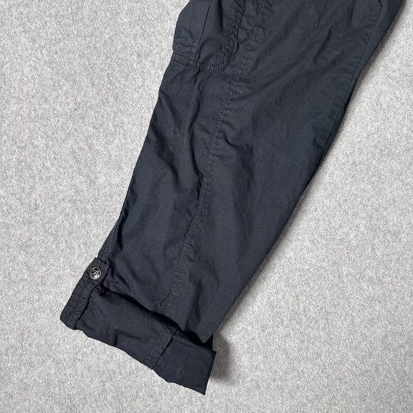 Style & Co Black Cargo Pants Size 8 Roll Tab Utility Pockets Stretch Grunge - Picture 2 of 16